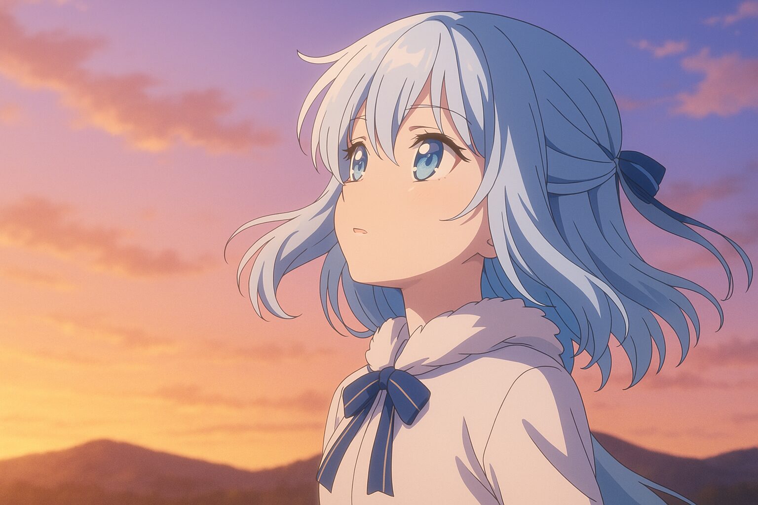 公女殿下の家庭教師 まとめ 夕暮れの空を見上げるティナ