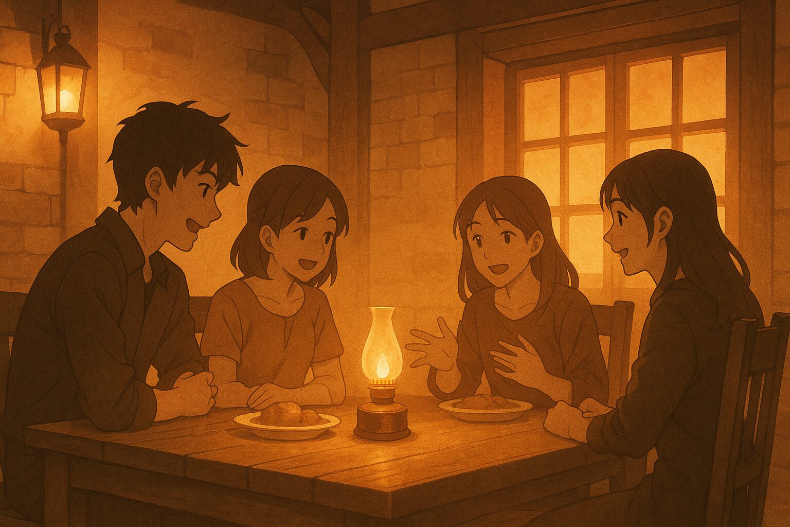 ファンの反応：食堂で語り合う輪