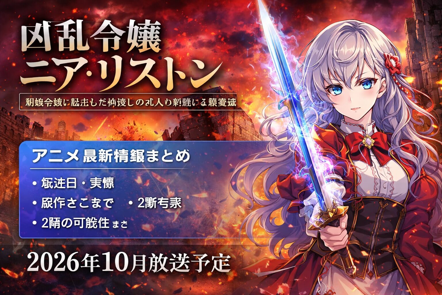 凶乱令嬢ニア・リストン アニメ最新情報まとめ｜放送日・声優・原作どこまで・2期考察